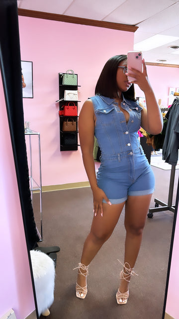 Denim Romper